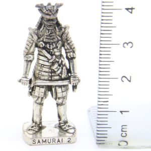 Ferrero Kinder Ü-Ei Soldatini Metallfiguren Japanische Samurai um 1600 - SAMURAI 2 - Chrome Dark SCAME