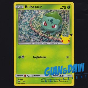2021 Pokemon Mcdonald's 25th Anniversary ITALIANO 1/25 Bulbasaur Holo