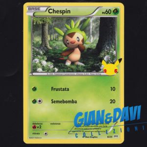 2021 Pokemon Mcdonald's 25th Anniversary ITALIANO 6/25 Chespin
