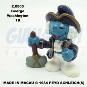 2.0505 20505 Historical George Washington Smurf Puffo Puffi Storici 1B