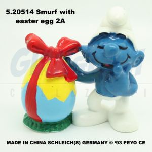 5.20514 520514 Smurf with easter egg Puffo con Uovo 2A
