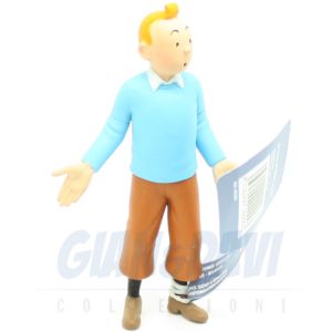 Tintin PVC Big 42502 Tintin Pull Bleu 8,5cm Orange