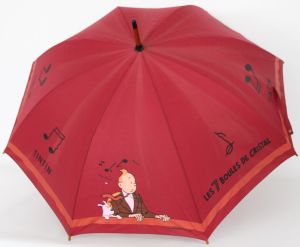 Tintin Parapluie Les 7 Boules de Cristal Rouge 90cm
