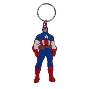 Monogram International Keyring Portachiavi Soft Touch Marvel Captain America