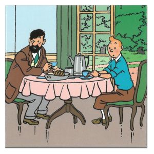 Tintin cartoleria 16022 Magnet - Aimant Tintin/Haddock petit déjeuner