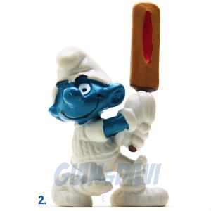 2.0066 20066 Cricket Smurf Puffo giocatore di Cricket 2B