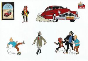 Tintin Moulinsart Adhésifs 24220 Tintin au Pays de l'Or Noir