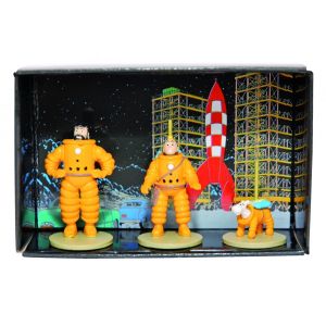 Tintin Figurines en Alliage 29255 Moon box set 3 mini figurines Diorama