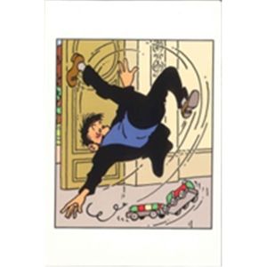 Tintin Moulinsart Double Postcard 16,5x12,5cm - 31024 Haddock Chute