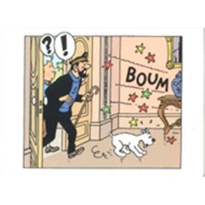 Tintin Moulinsart Double Postcard 16,5x12,5cm - 31113 Milou Haddock Boum