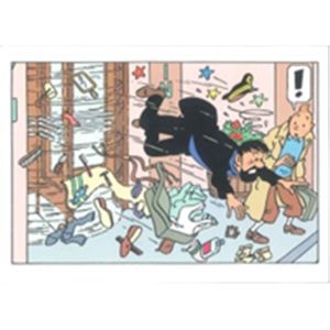 Tintin Moulinsart Double Postcard 16,5x12,5cm - 31115 Haddock Chute