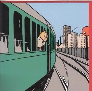 Tintin Moulinsart Postcard Carte Double 15x15cm - 31182 Train