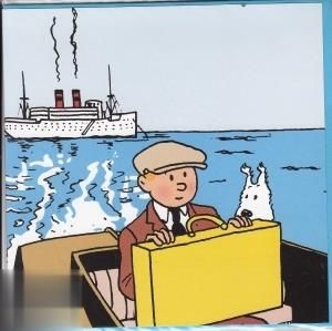 Tintin Moulinsart Postcard Carte Double 15x15cm - 3118202 Valise