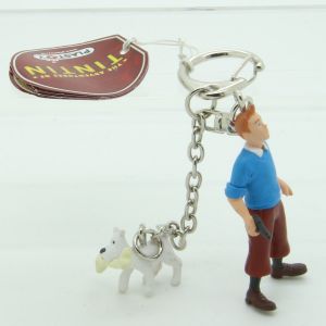 Tintin PVC 2011 Plastoy Key Ring - Tintin & Milou