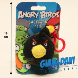 App Toys Giochi Preziosi - Plush Angry Birds - Backpack Clip Bomb Nero