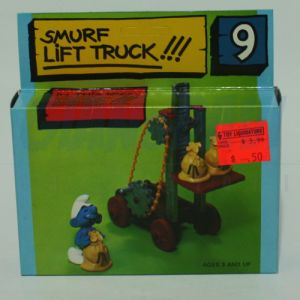 4.0110 40110 Playsat 9. Forklift Smurf Muletto dei Puffi 1A + BOX 4