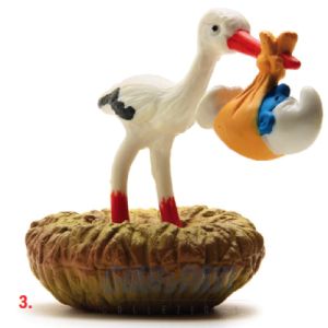 4.0248 40248 Stork With Baby Smurfs Puffo Cicogna con Bimbo 3A