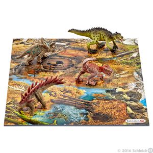 Schleich Dinosaurs 42331 Puzzle & Mini Dinosaurier Set Palude