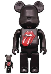 Medicom Toy BE@RBRICK The Rolling Stones Plips & Tongue Black Bears 400% + 100%