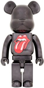 Medicom Toy BE@RBRICK The Rolling Stones Plips & Tongue Black Bears 1000%
