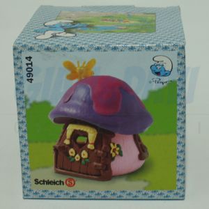 4.9014 49014 New Smurfette cottage Casa Piccola di Puffetta Nuova 1A + BOX 5 HEAD con puntino Blu sul fondo
