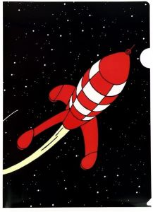Tintin Cartoleria 15122 Plastic Sleeves - A4 Rocket Red Lunar