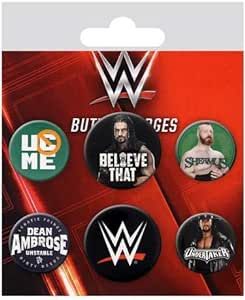 GB Eye Mix Pins Spille Button Badges WWE Wrestling