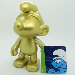 Puffi Puffo Smurf Figurine Schtroumpf Gold-Colured Mat 20cm Vinyl Toys