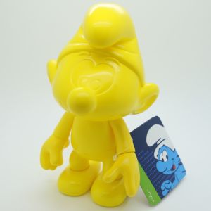 Puffi Puffo Smurf Figurine Schtroumpf Yellow-Colured Mat 20cm Vinyl Toys