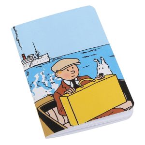 Tintin Cartoleria 54376 Carnet de Note - Tintin & Milou Bateau 8,5x12,5cm