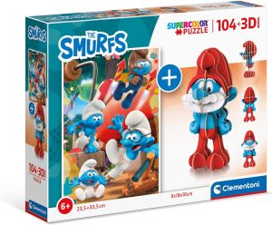 Clementoni The Smurfs Super Color Puzzle 104pcs + 3D Model
