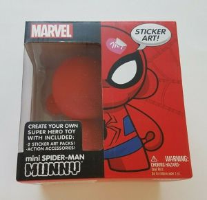 Kidrobot Vinyl - Marvel Munny Spiderman 4" Red Sticker Art