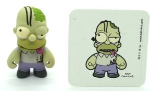 Kidrobot Vinyl Mini Figure - Simpsons S2 Homer Zombie 1/100