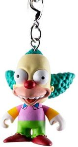 Kidrobot Vinyl Mini Figure - Simpsons Keychain Crap-Tacular - Krusty the Clown 2/24