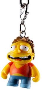 Kidrobot Vinyl Mini Figure - Simpsons Keychain Crap-Tacular - Burping Barney 2/24