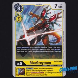 BanDai Digimon Card Game - Tournament Kit Vol.2 - BT2-038 R ALT RizeGreymon