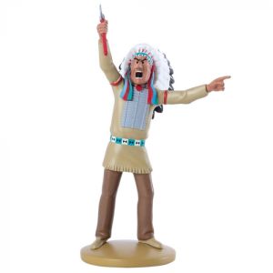 Tintin Figurine Resine 42249 The Great American Indian Chief 12cm