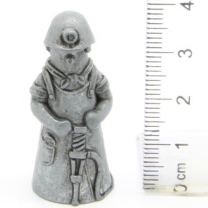 Ferrero Kinder Ü-Ei Soldatini Metallfiguren Fingerhut Miniaturen - Barufe Bauarbeiter Eisen
