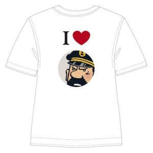 Tintin Abbigliamento 0085300100M TEE-SHIRT I Love Haddock M / White