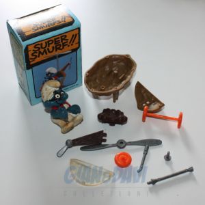 4.0233 40233 Helicopter Smurf Puffo con Elicottero Box 3A