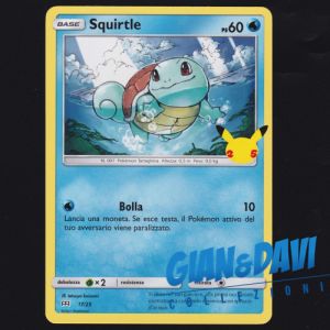 2021 Pokemon Mcdonald's 25th Anniversary ITALIANO 17/25 Squirtle