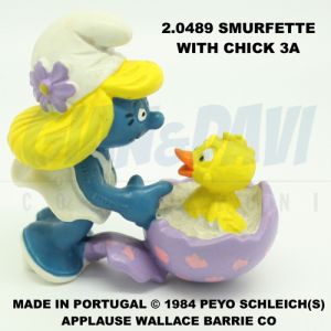 2.0489 20489 Smurfette with Chick Smurf Puffo Puffetta con Pulcino 3A
