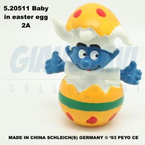 5.20511 520511 Baby in easter egg Smurf Puffo Bimbo in Uovo 2A