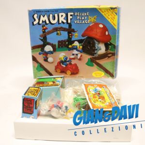 Smurfs Puffi Schlümpfe Schtroumpf Schleich Smurf Deluxe Play Village in Box