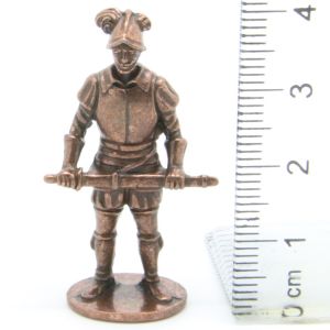 Ferrero Kinder Ü-Ei Soldatini Metallfiguren Soldaten 14 - 16 Jahrhundert - 3 Kupfer