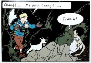 Tintin Moulinsart Postcard 15x10cm - 066 Tintin Tibet Tchang