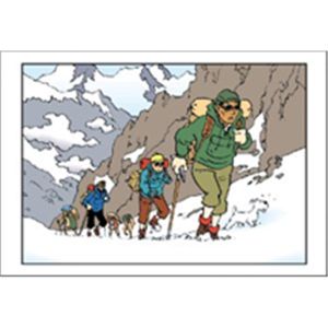 Tintin Moulinsart Postcard 15x10cm - 178 Tintin Tibet Grimpeurs