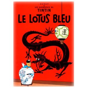 Tintin Moulisart Poster 23300 Le Lotus Bleu 60x40cm