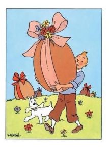 Tintin Moulinsart Postcard 13,5x9cm - 30185 Œuf de Pâques