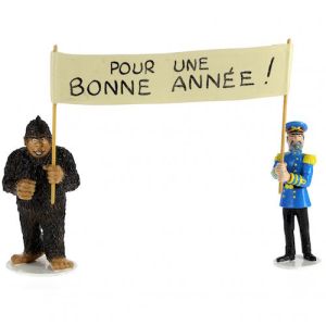 Tintin Figurines en Alliage Carte de Vœux 1972 46998 Yeti and Alcazar